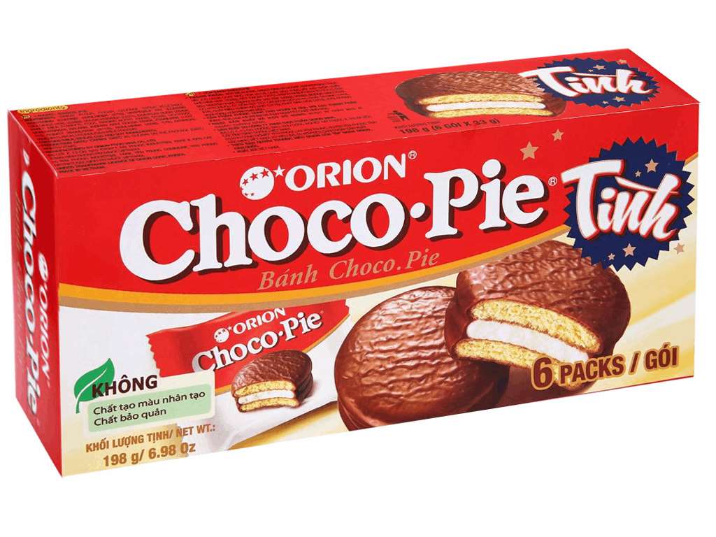 Bánh ORION Choco-Pie Tình hộp ( 6 cái x 33g ) Thùng 16 hộp